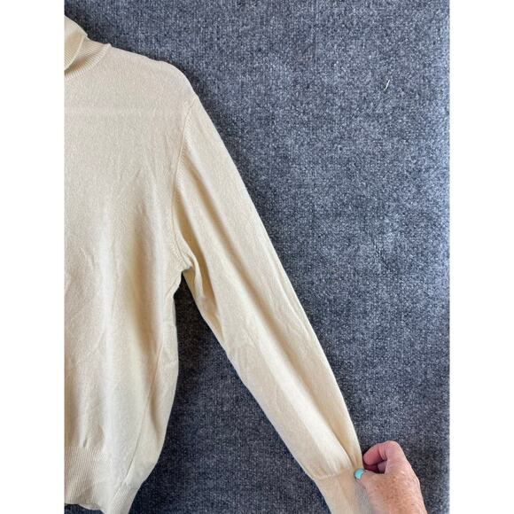 United Colors of Benetton Sweater Women’s 46 US 16 Yoke color turtleneck Italy - Picture 3 of 16